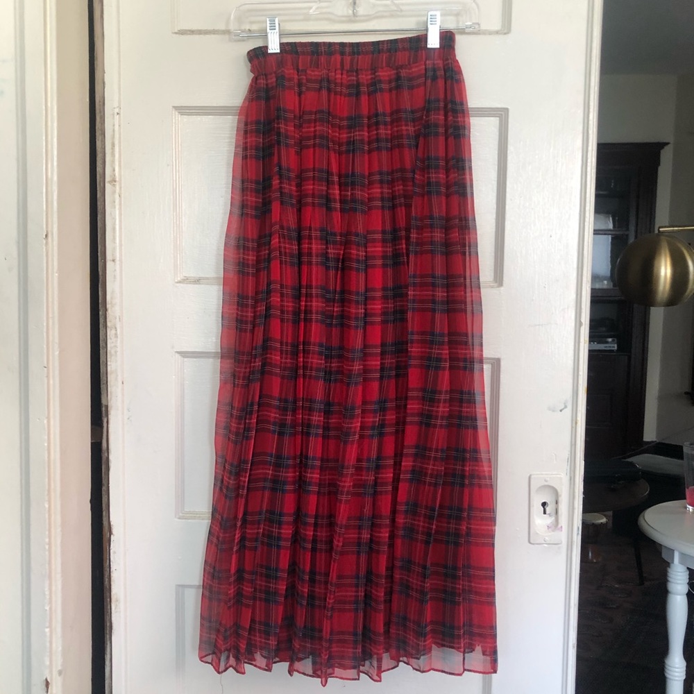 Plaid Vintage Maxi Skirt